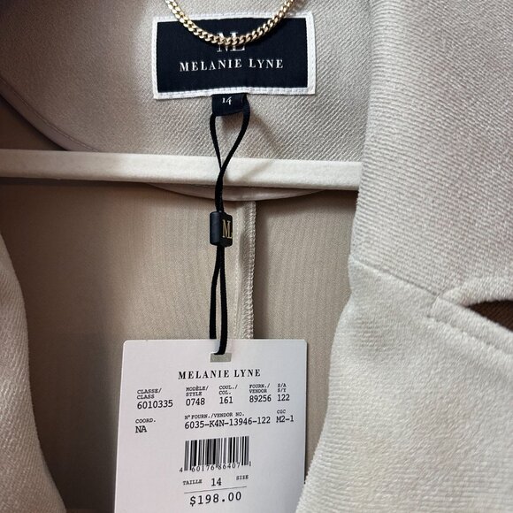 BRAND NEW MELANIE LYNE SIZE 14 BLAZER/JACKET IN BEIGE/CREAM COLOR - Picture 4 of 8